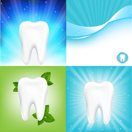 Protect teeth design elements vector graphics 09
