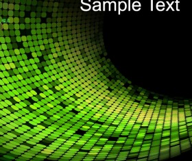 Rainbow with black background vector set 03