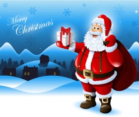 Elements of Santa Claus design vector graphics 01
