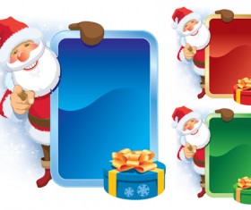 Amusing Christmas Santa Claus elements vector set 02