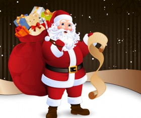 Amusing Christmas Santa Claus elements vector set 03