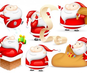 Amusing Christmas Santa Claus elements vector set 04