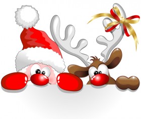 Amusing Christmas Santa Claus elements vector set 05