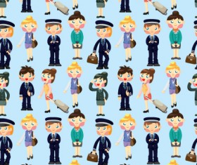 Cute Seamless pattern design vector 05