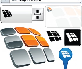 Search Box logo and emblems web elements vector 01