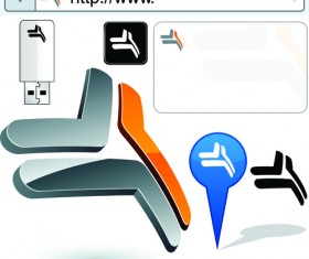 Search Box logo and emblems web elements vector 03