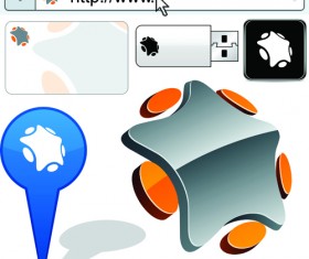 Search Box logo and emblems web elements vector 05