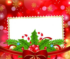 Shiny Christmas Backgrounds With bow design vector 04