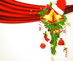 Shiny Christmas Pendant with decor design vector 01