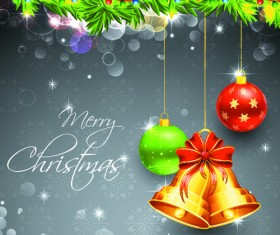 Shiny Christmas Pendant with decor design vector 02