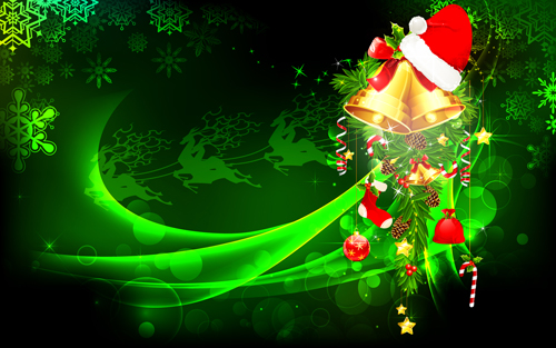 Shiny Christmas Pendant with decor design vector 03