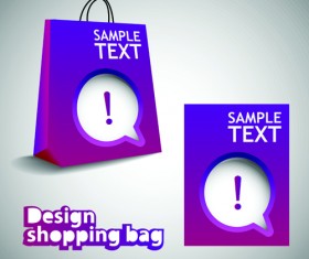 Vector set of Creative Shopping bags design elements 02