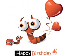 Set of Smile postcard Happy Birthday design vector 04