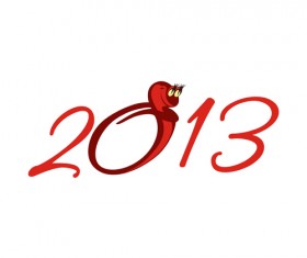 Snake 2013 Creative design vector material 01