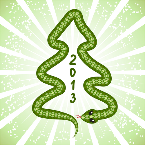 Snake 2013 Creative design vector material 04