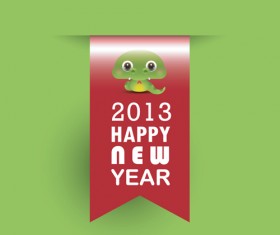 Year of Snake and Christmas design elements vector 01