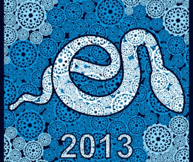 Year of Snake and Christmas design elements vector 05
