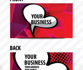 Creative Speech bubble business card vector graphic 01