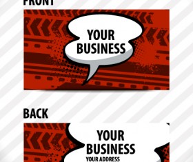 Creative Speech bubble business card vector graphic 02