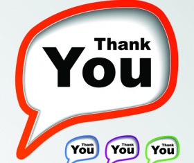 Set of thanks you Sticker design vector 02