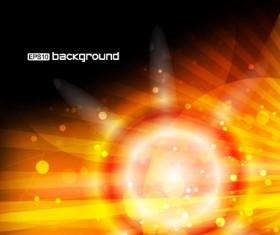 Vector set of Orange sunlight background art 04