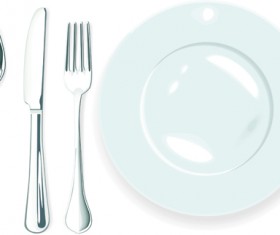 Various Tableware elements vector material set 01