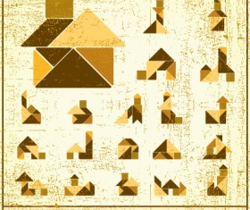 Set of Various Tangram figure vector 03