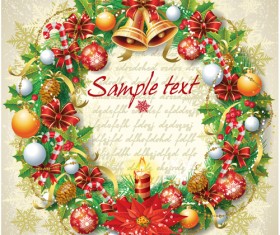 Set of Vintage Christmas and New Year 2013 decor Illustration Vector 03