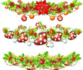 Set of Vintage Christmas and New Year 2013 decor Illustration Vector 04