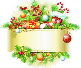 Set of Vintage Christmas and New Year 2013 decor Illustration Vector 05