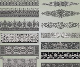 Vintage Symbols and Decoration Patterns vector set 04