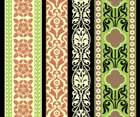 Elements of Vintage frames pattern vector material 01
