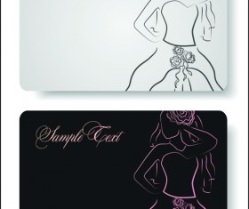 Elements of Hand drawn Visiting card vector 01