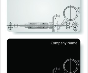 Elements of Hand drawn Visiting card vector 02
