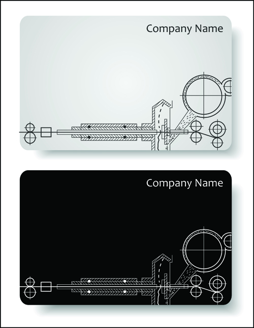 Elements of Hand drawn Visiting card vector 02