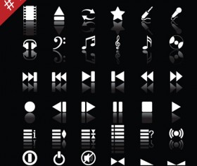 commonly White web icon vector set 01