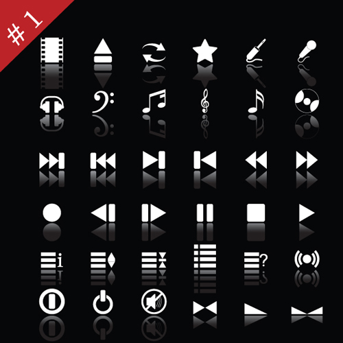 commonly White web icon vector set 01