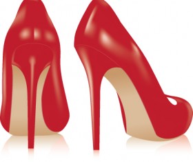 Vector set of Womens shoes elements 02