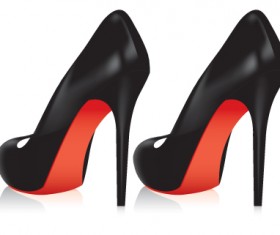 Vector set of Womens shoes elements 03