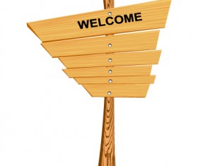 Creative Wooden plaque design vector material 02