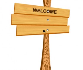 Creative Wooden plaque design vector material 03