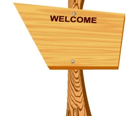 Creative Wooden plaque design vector material 04