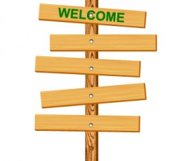 Creative Wooden plaque design vector material 05