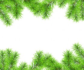 Set of Christmas needles frames vector material 03