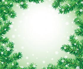 Set of Christmas needles frames vector material 05