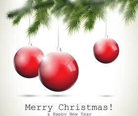 ornate Xmas balls Ornaments elements vector material 01