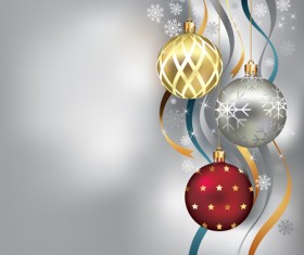Brilliant Xmas balls ornaments design vector set 01