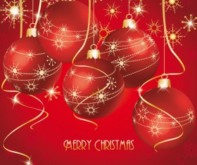 Brilliant Xmas balls ornaments design vector set 05