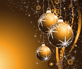 Brilliant Xmas balls ornaments design vector set 09