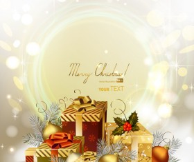 Set of Brilliant Xmas background vector art 02